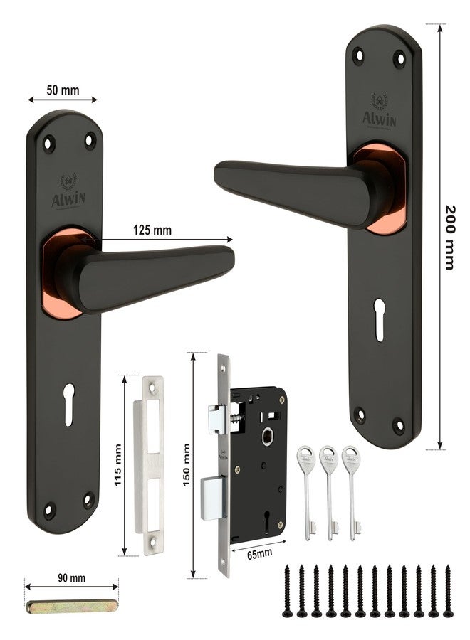 Alwin Tilak Plus, 8 Inch Mortise Lockset, 6 Lever Double Turn Lock Body, 3 Keys,Ideal for Main Door, Bedroom, Living Room, Bathroom and Kitchen Doors Both for Right and Left Hand Doors. (SS Matte) - Image 4